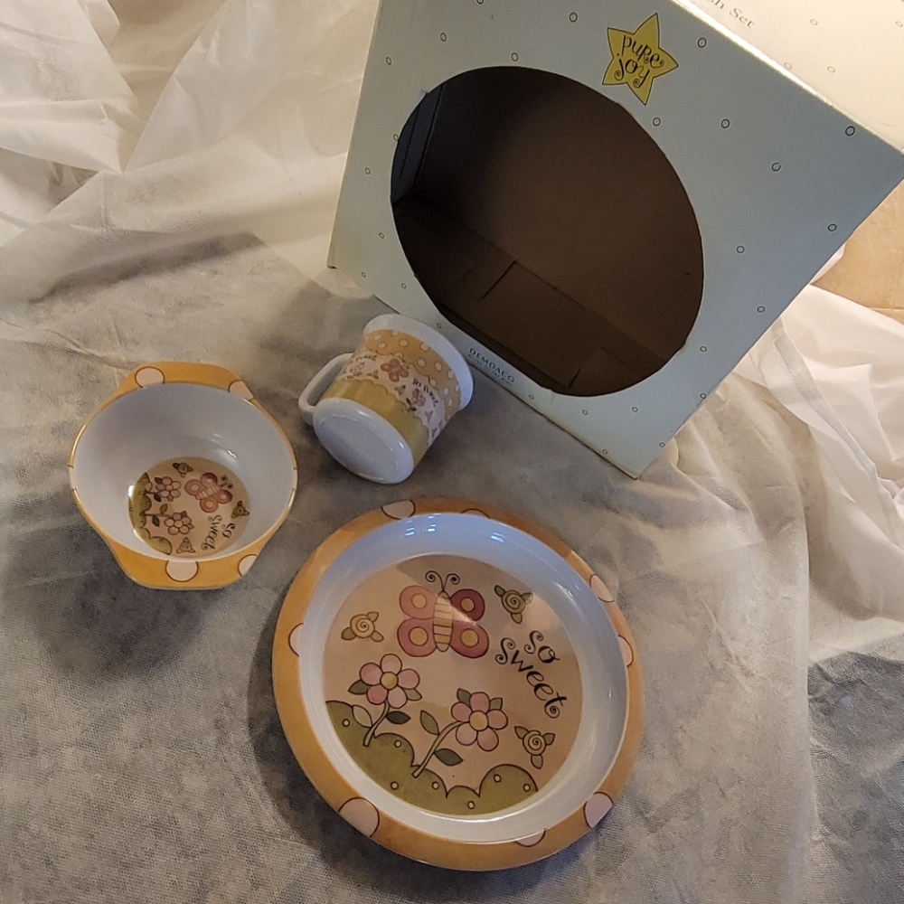 Pure Joy Butterfly Dish Set NIB